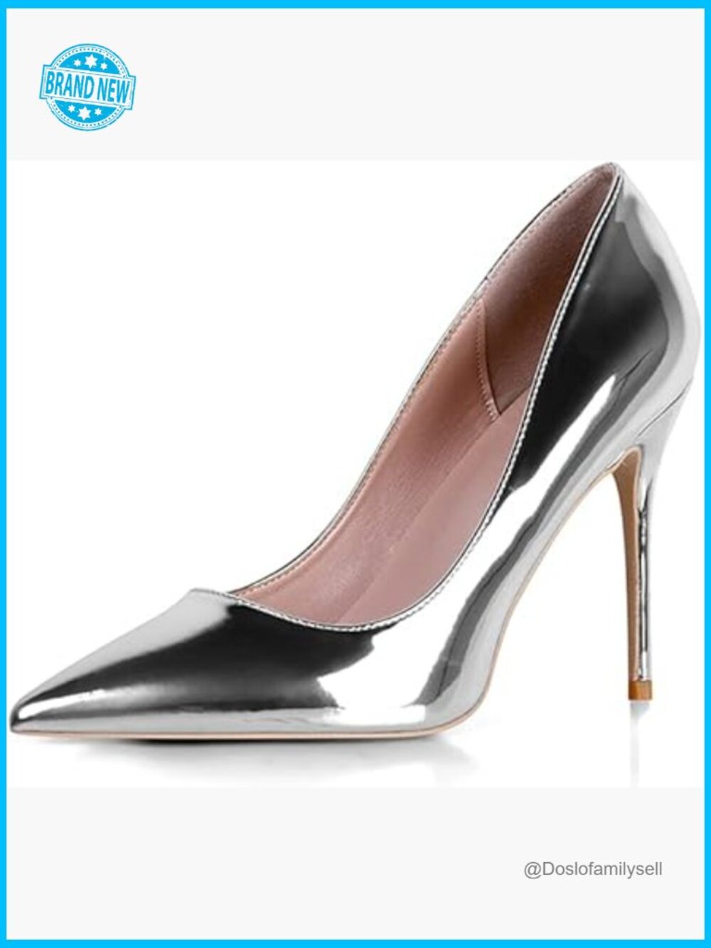 Stiletto Pumps Pointed Toe High Heels Slip On Wedding Party Shoes Women